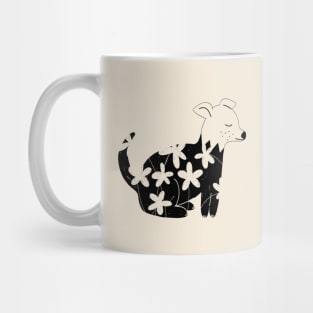 flower dog Mug